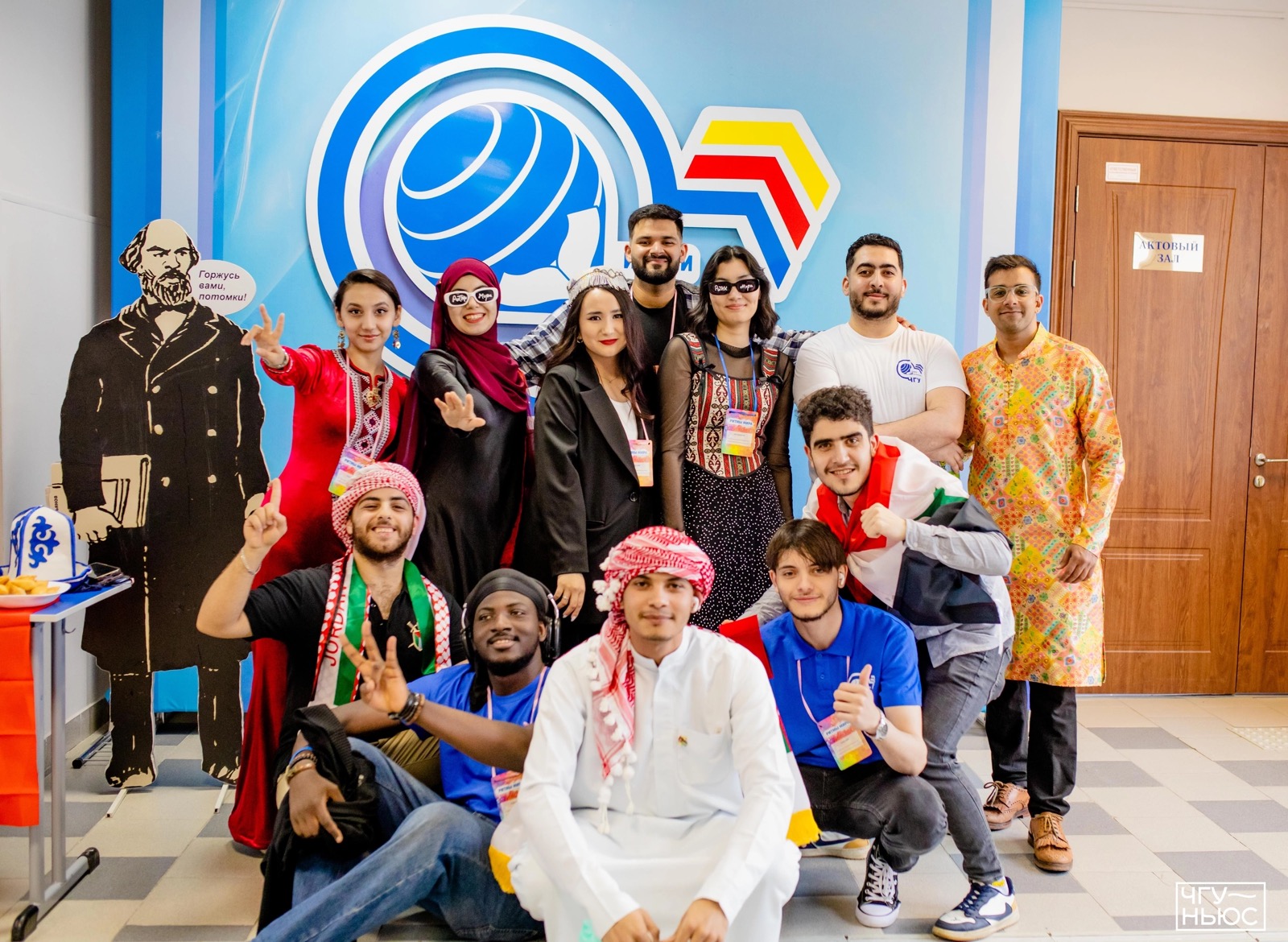 International student community at a Chuvash cultural event